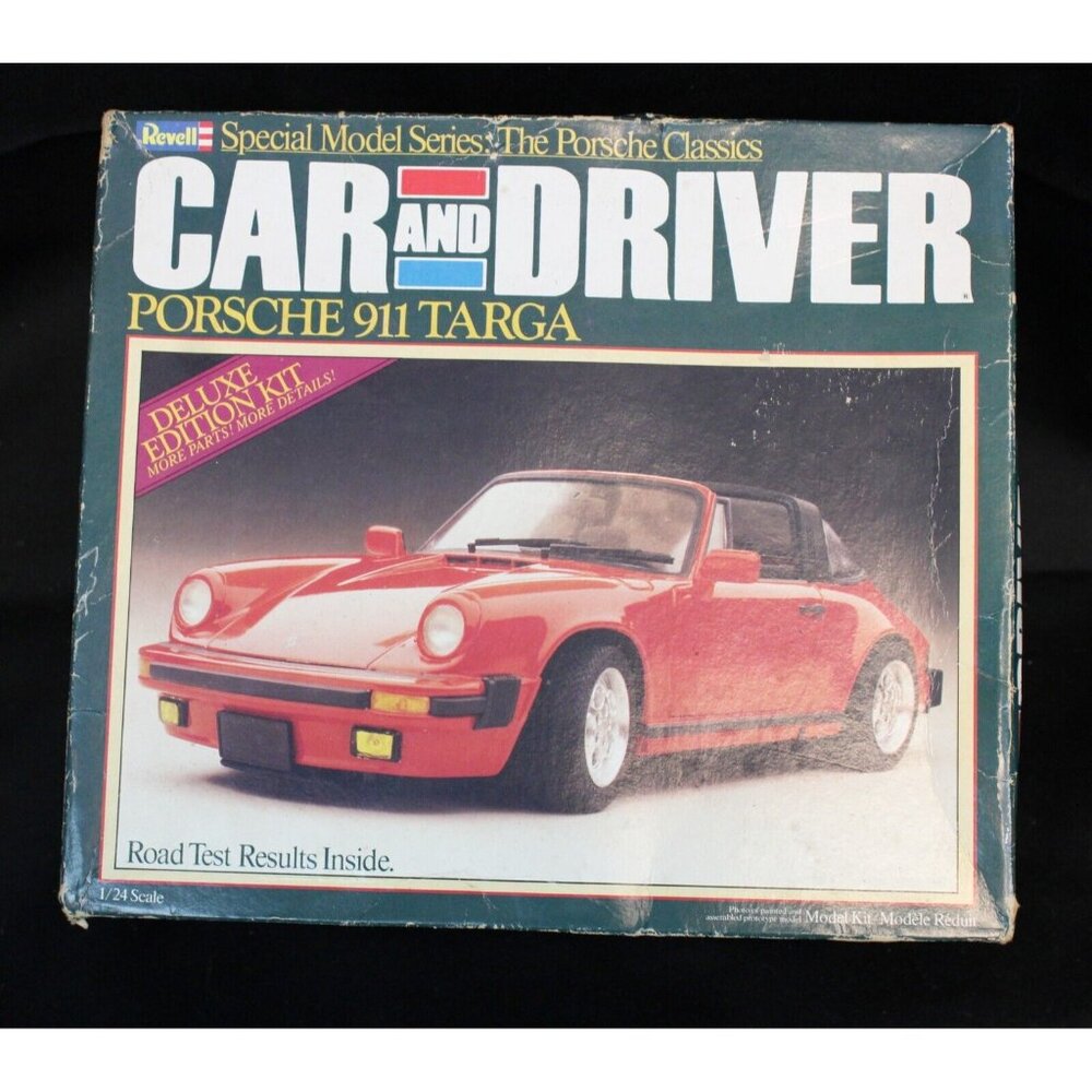 Revell Car And Driver 1/24 Scale Porsche 911 Targa Model Kit Classic Detail 7461